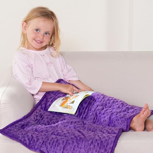 Kivik Weighted Lap Pad, Minky Dots Small Weighted Blanket, 20"x30" 2lbs by Kivik