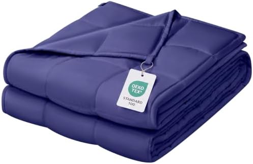 ZonLi Weighted Blanket for Adults (48"x72", 12lbs, Dusk Blue) by Zonli