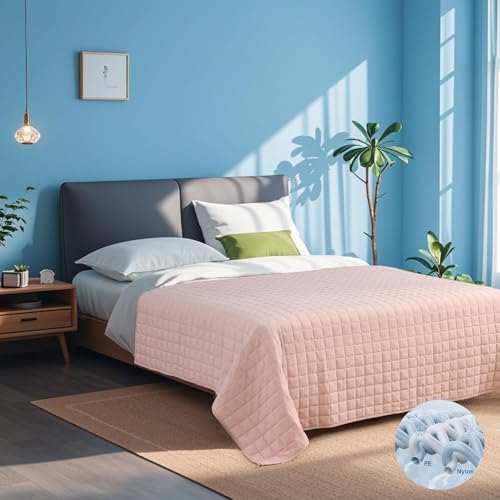 YnM Cotton King Size Weighted Blanket for Adults (88x104 Inches, 30 Pounds, Light Grey), Smallest Compartments with Cooling Glass Beads,Heavy Blanket for Two Persons of 140~240lbs on Queen or King Bed - Image 3