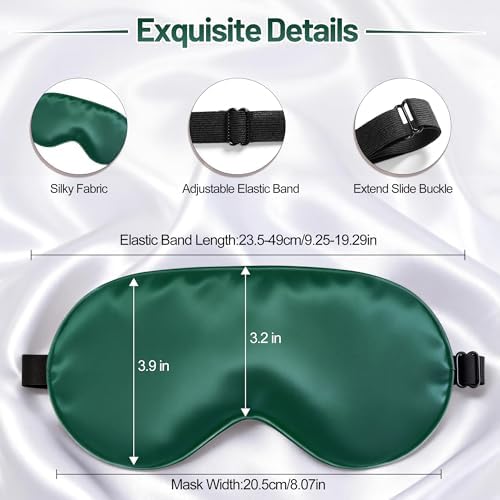Silk Sleep Mask for Sleeping, Blackout Eye Mask with Adjustable Strap - Image 3