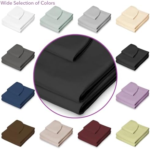 Saloniture 3-Piece Microfiber Massage Table Sheet Set - Premium Facial Bed Cover - Includes Flat and Fitted Sheets with Face Cradle Cover - Black - Image 5
