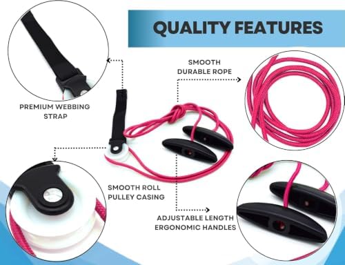 AARAM Pulley with Rope and Door Strap, Easy to Use Exercise Equipment for Frozen Shoulder and Hand/Arm Exercise Material Nylon Plastic, Smooth Action Pulley - Image 2
