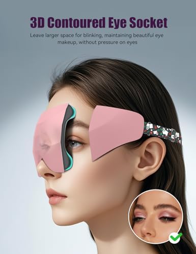 Sleep Mask for Side Sleeper Women Men, EVA BELLE Eye Mask for Sleeping Light Blocking, 3D Sleeping Mask Blackout, Soft Breathable Eye Shade Cover with Adjustable Elastic Strap for Travel Home Nap Rest - Image 2