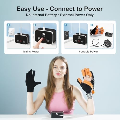 Rehabilitation Robot Gloves for Stroke Recovery Hemiplegia Finger Hand Function Rehabilitation Therapy Arthriti Glove (Right Hand M) - Image 6