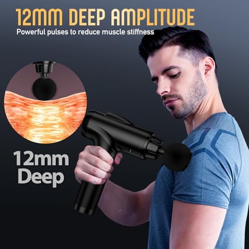 OLsky Massage Gun Deep Tissue 30 Speeds 9 Attachments Handheld (Black) - Image 4
