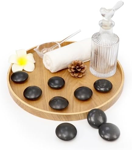 Master Massage 10-Piece Black Basalt Hot Stone Set – Contour & Malteser Shape Lava Stones for Relaxing Massage Therapy – Includes Unique Dish for Convenient Storage - Image 2