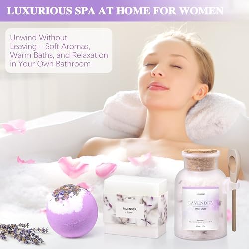 Gifts for Women, 9pc Lavender Bath and Body Gifts Set - Image 6