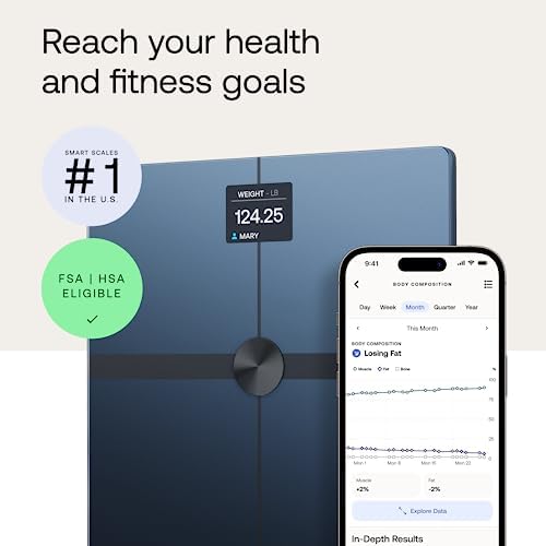 WITHINGS Body Smart - Accurate Scale for Body Weight and Fat Percentage, Body Composition Wi-Fi and Bluetooth Weight Scale, Baby Weight Scale, Smart Scale Apple Health Compatible, Bathroom Scale - Image 2