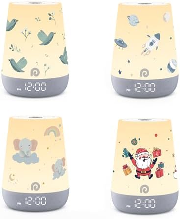Dreamegg Nite 1 - Baby Sound Machine, Sleep Trainer, Night Light for Kids, Ok to Wake Alarm Clock, 34 Soothing Sounds, App Control, White Noise Sound Machine for Baby Kids Toddler (Coverlets Only) by Dreamegg
