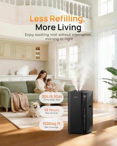 Mifasol Cool Mist Humidifier Large Room, Whole House Humidifiers for Home - Image 2
