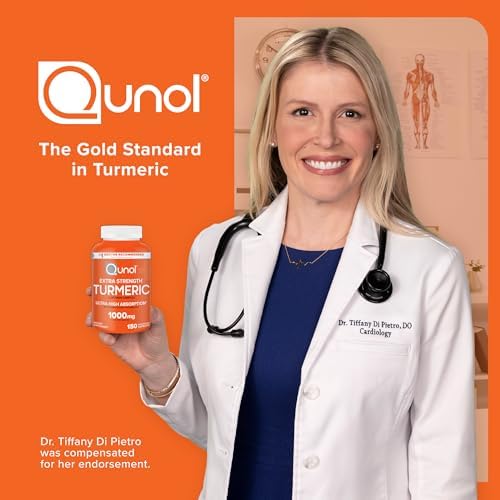 Qunol Turmeric Curcumin 1000mg, Ultra High Absorption Supplement, 250 Count - Image 5