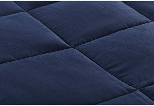 RelaxBlanket King Size Weighted Blanket | 80''x90'',30lbs | for Single or Double | Premium Cotton Material with Glass Beads | Navy - Image 4