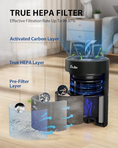 FreAire Air Purifiers for Bedroom Up to 1086 Ft², KN6391RGB, Black - Image 2