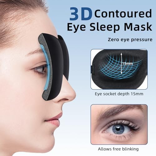 4-Pack Eye Masks for Sleep with Adjustable Strap Comfortable Sleep Masks for Women and Man Night Sleep, Travel, Nap Red - Image 2