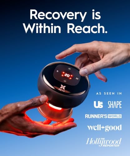 REVO The Original 4-in-1 Smart Cupping Massager with LED Light, Heat, Dynamic Suction & Vibration Massage, Portable Cordless Rechargeable Cupping Device for Body- 1 Pack - Image 3