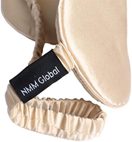 Mulberry Natural Silk Sleep Mask for Women & Men with Elastic Strap, Super Soft Sleeping Eye Mask, Size M, (Champagne) - Image 3