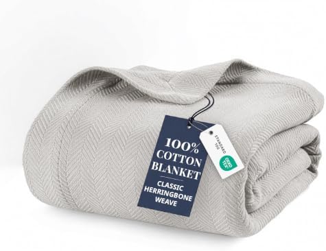 LANE LINEN Couch Blanket King, 350 GSM 100% Cotton Medium Weight by LaneLinen