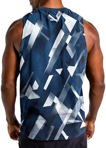 Men's Sleeveless Swim Shirts Quick Dry Moisture Wicking Gym Shirts Breathable Workout & Beach - Image 2