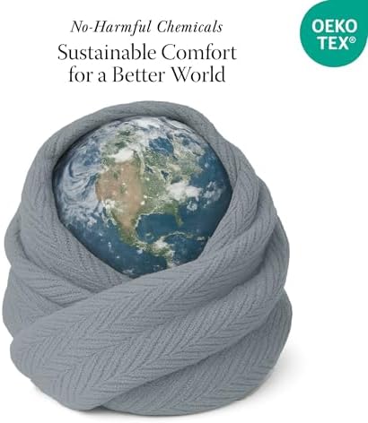 Threadmill Luxury 100% Cotton King Herringbone Blanket, Scottish Grey - Image 6