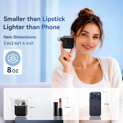 OKACHI GLIYA Mini Portable Massage Gun with 3 Heads All-in-One Storage Case - Image 2