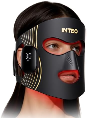 INTEO Red Light Therapy for Face, Red Light Therapy Mask, LED Face Mask by REDLIGHTWELLNESSATHOME