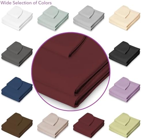 Saloniture 3-Piece Microfiber Massage Table Sheet Set - Premium Facial Bed Cover - Includes Flat and Fitted Sheets with Face Cradle Cover - Burgundy - Image 5