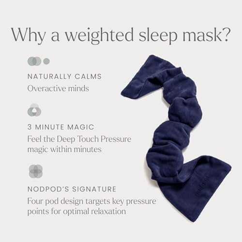 nodpod Patented Gentle Pressure Sleep Mask, Weighted Eye Mask - Image 3