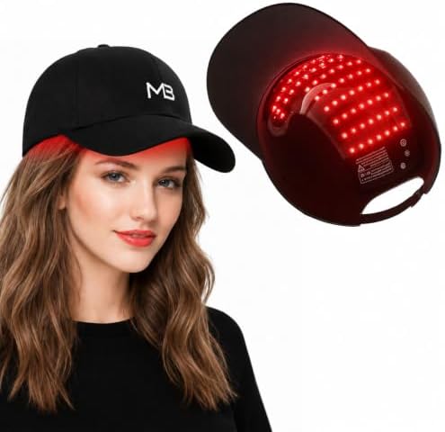 FDA Cleared Red Light Hair Growth Cap for Men and Women, 660nm Red Light Therapy for Hair Growth, Rechargeable & Adjustable for All Hair Type,At-Home Scalp Care by MrBBox