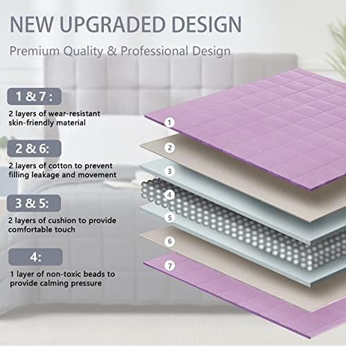 Weighted Blanket for Adults 12lbs, 48"x72", Twin Full Size Cooling Heavy Throw Blanket for 110-130lbs, Microfiber Soft Big Blankets Weighted Comforter, Purple - Image 4