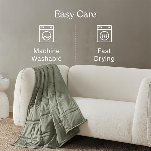 Baloo Weighted Blanket for Adults 20 lb Full/Queen (Moss, 80"x87") - Image 4
