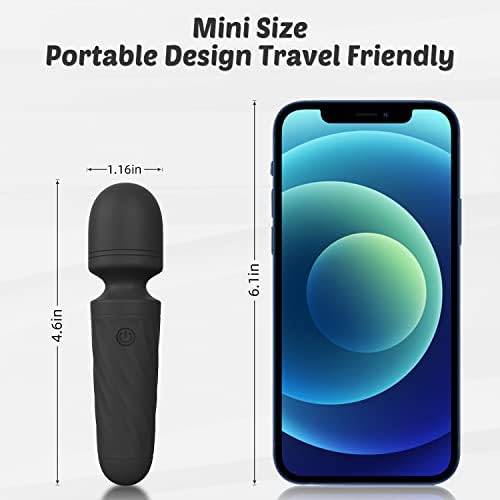Mini Massager Wand-Waterproof,10 Vibration(Black) - Image 5