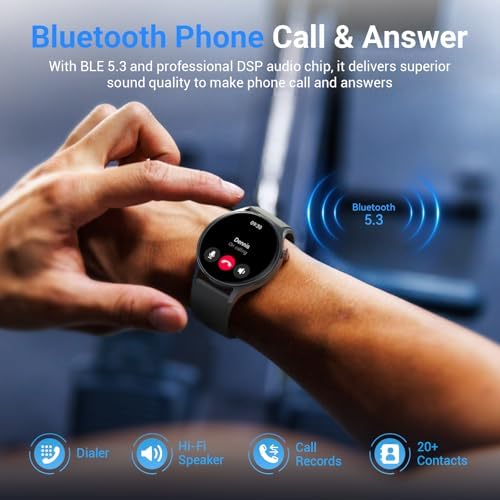 Fitpolo Smart Watch for Men Women,1.3" AMOLED Touchscreen Fitness Tracker, Make/Answer Calls, Heart Rate SpO2 Monitor, 3ATM Waterproof, Sleep & Activity Tracking Smartwatch for Android Phones iPhone - Image 3