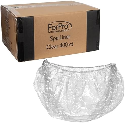 ForPro Professional Collection Spa Liners, Fit All Pedicure Spas, Disposable Liners, Clear, 400-Count by ForProProfessionalCollection