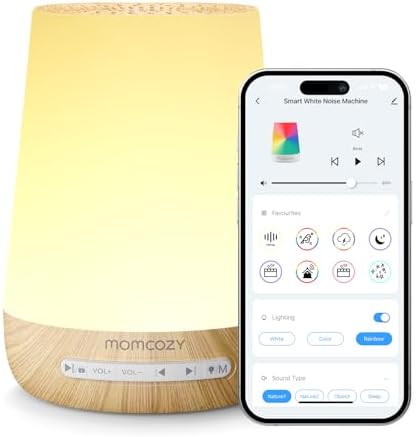 Momcozy Smart Baby White Noise Sound Machine with App Control & Night Light by Momcozy