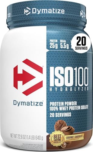 Dymatize ISO100 Protein Powder, 100% Whey Isolate, Gourmet Chocolate by DymatizeNutrition
