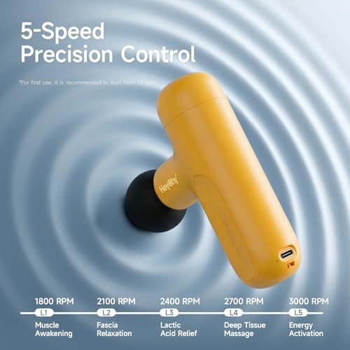 HEYCHY Super Mini Massage Gun Deep Tissue Portable Muscle Massager, 3000RPM - Image 5