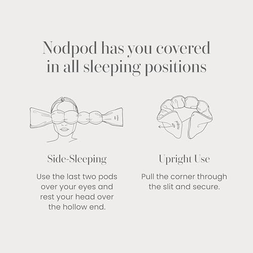 nodpod Mineralized Silk Gentle Pressure Sleep Mask, Weighted Eye Mask - Image 5