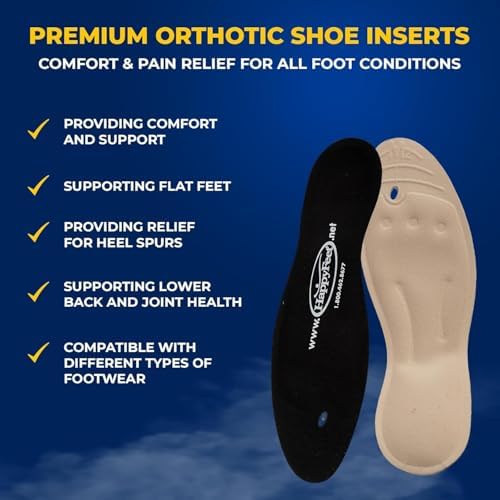 Happy Feet Plantar Fasciitis Flat Feet Orthotic Support Gel Insert Shoe Insoles for Men and Women - Image 4