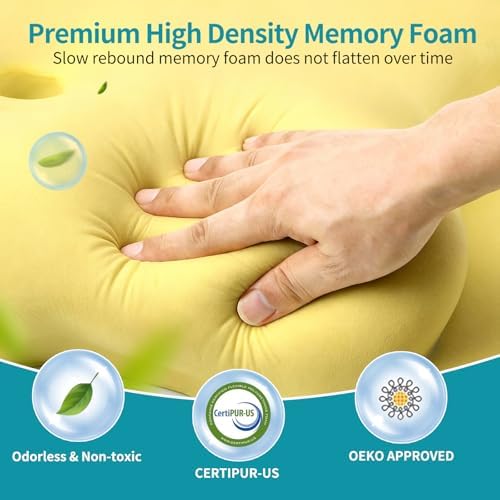 Cervical Neck Pillow for Pain Relief - Ergonomic Pillow for Neck Support, Contour Memory Foam Pillows for Sleeping, Orthopedic Bed Pillow for Side Back Stomach Sleepers(Blue) - Image 5