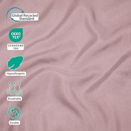 ZPECC Bulk Flat Sheets Only King Size 6 Pack, Easy Sort Top Bed Sheet by Color-Coded Label, Soft Durable Brushed Microfiber Fabric Hotel Airb&bs Essentials for Hosts, 105"x102", Pink - Image 4