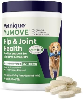 YuMOVE Dog Hip & Joint Supplement, Regular Strength 120 Chewable Tablets by YuMOVE