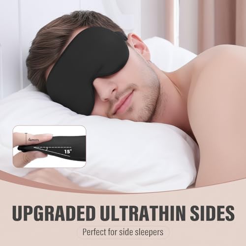 Sleep Mask for Side Sleeper, 3D Complete Light Blocking Sleeping Eye Mask - Image 4