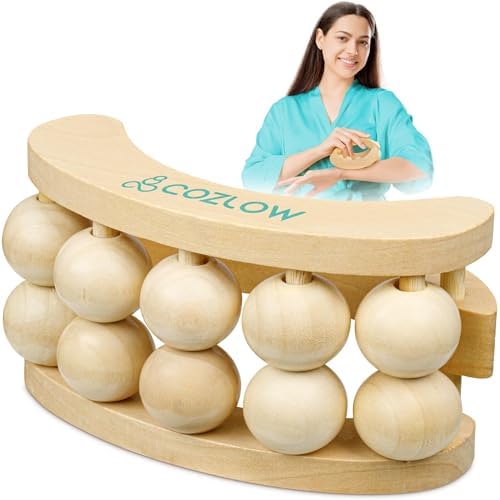Wooden Massage Ball Roller - Supports Lymphatic Drainage and Pain Relief by Cozlow