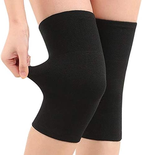 JUMISEE (One Pair Cotton Knee Sleeves for Knee Support, Circulation Improvement & Pain Relief Compression Knee Brace by JUMISEE