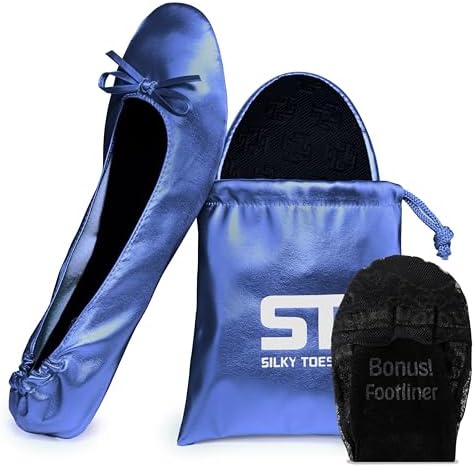 Foldable Flats for Women, Portable Ballet Shoes for Wedding &Travel Comfort by SilkyToes