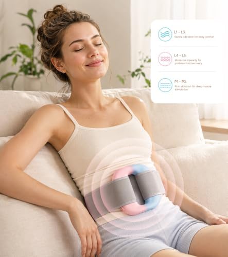 Gradient Fascia Ring Ab Massager Belt for Muscle Recovery,Blue-Pink - Image 4