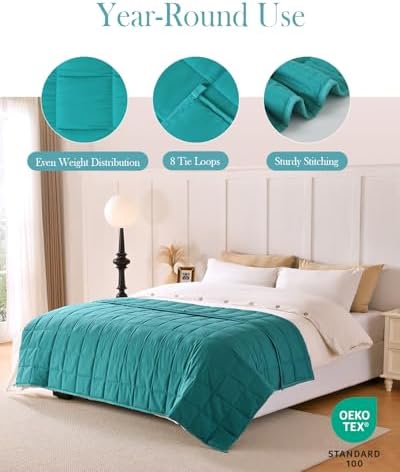 Topblan Cooling Weighted Blanket for Adults, 20 lbs 60 x 80 Queen Size Bed - Image 5