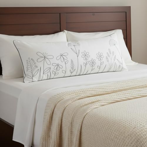 Sanmetex Floral Decorative Throw Lumbar Pillow Cover 14x36 Inch - Image 6