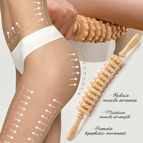 Wood Therapy Massage Roller Stick for Muscle Relief & Cellulite Reduction - Image 6