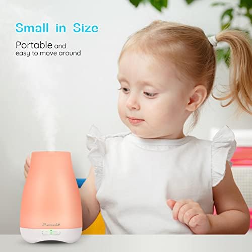 Homeweeks Diffusers, 100ml Colorful Essential Oil Diffuser with Adjustable Mist Mode, Auto Off Aroma for Bedroom/Office/Trip (100 ML 3 Pack) - Image 4